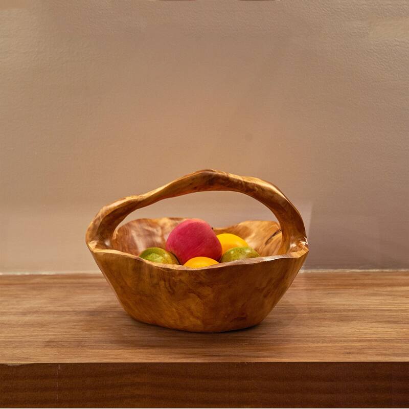 Greenage Cedar Basket with Handle,Perfect for Fruit Display
