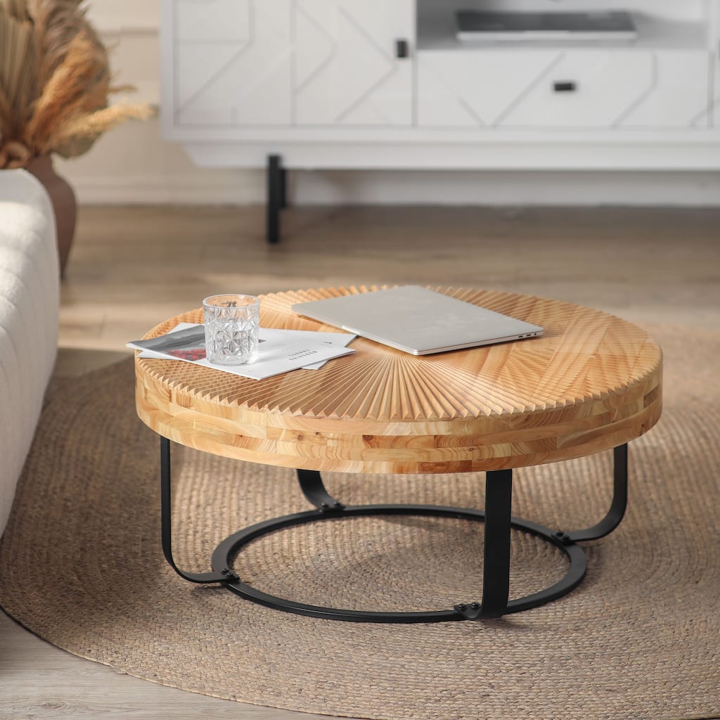 Wood Center Table Natural Black Kitchen Table End Table Coffee Table