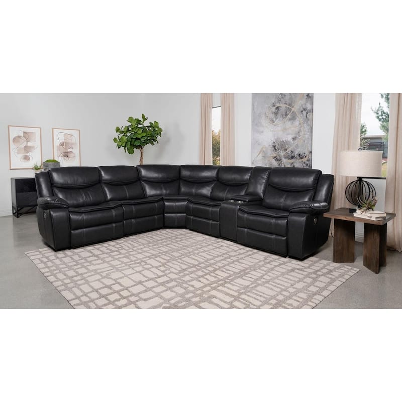 McLean Dark Grey Power Reclining Sectional Sofa