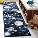 preview thumbnail 36 of 44, SAFAVIEH Carousel Kids Katre Solar System Rug 2' x 8' Runner - Dark Blue/Light Blue