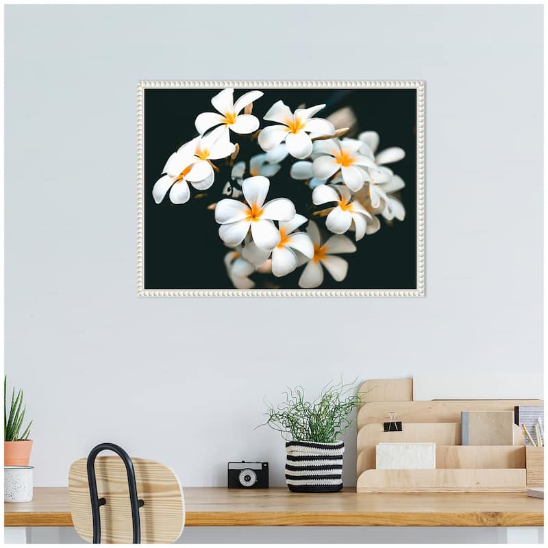Kate and Laurel Sylvie Tropical Flowers Framed Canvas by Alicia Abla