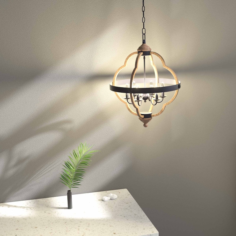 6 Light Unique Geometric Chandelier - φ20"x25.23"