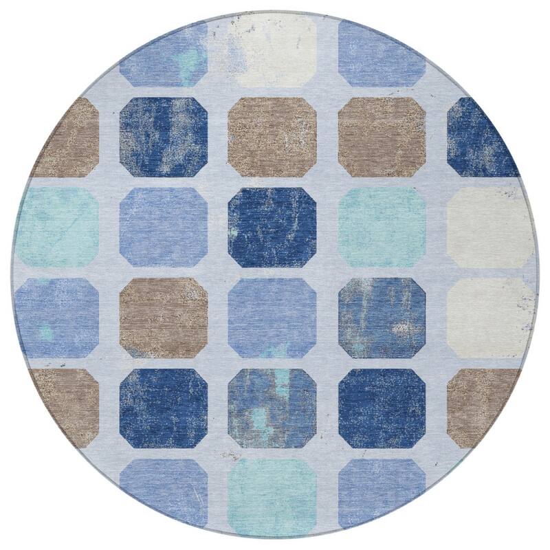 HomeRoots Geometric Transitional Rectangle Outdoor Rug