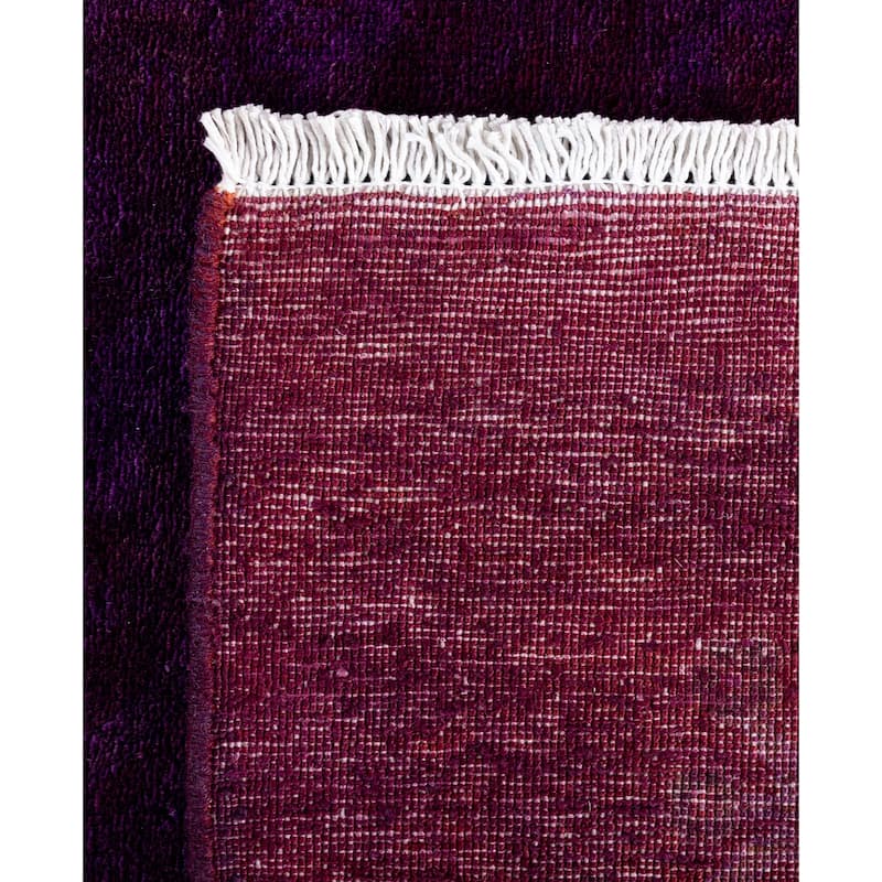 Overdyed One-of-a-Kind Hand-Knotted Area Rug - Purple - 4' 0" x 6' 4"