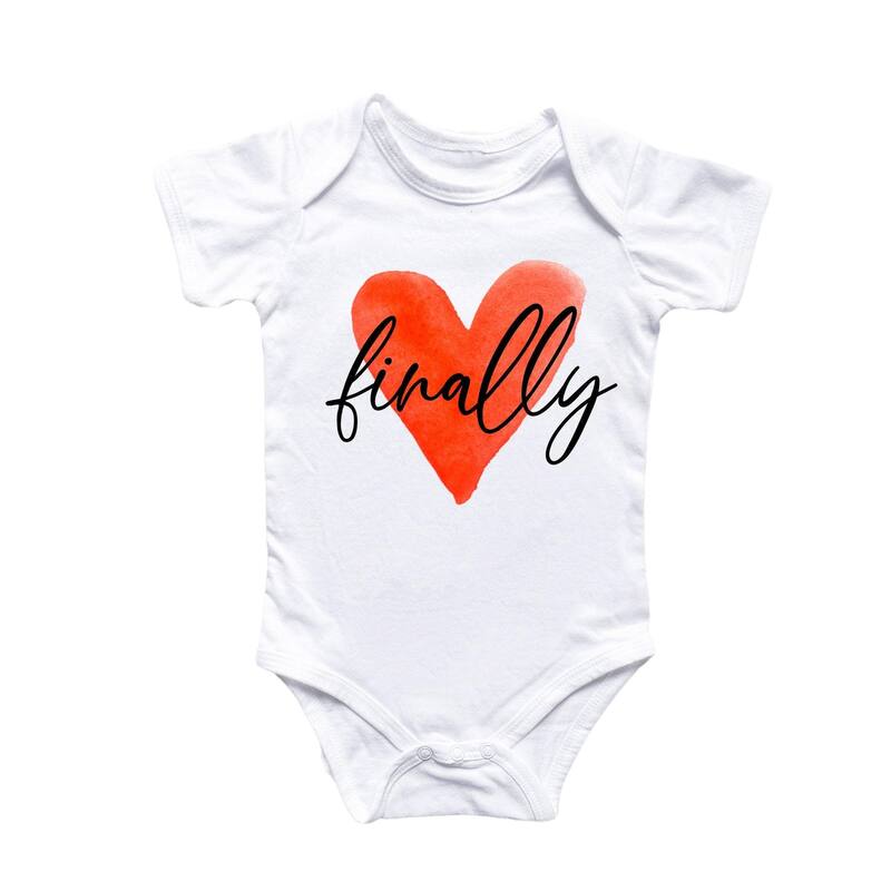Finally Announcement - Baby Boy Girl Clothes Infant Bodysuit Funny Cute Newborn - White - 6-9M