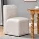 preview thumbnail 2 of 5, Upholstered Rolling Dining Chair with Casters