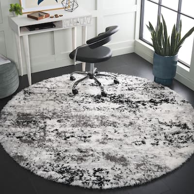 SAFAVIEH Lindsay Shag Maelenn Modern Abstract 2-inch Thick Rug