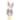 Floral Easter Chick with Polka Dot Faux Fur Rabbit Ears Figurine - 8.75"