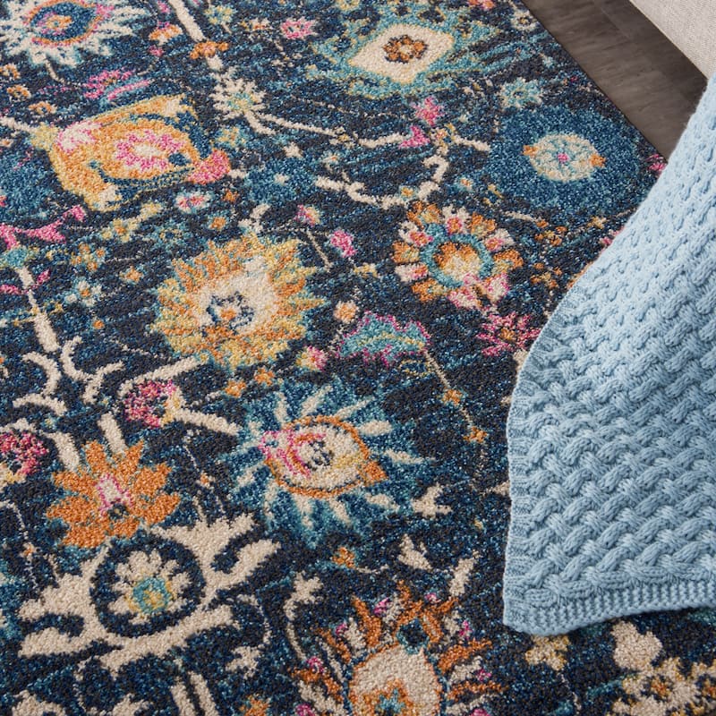 Nourison Passion Boho French Country Floral Area Rug.