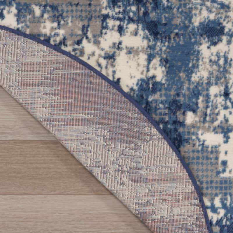 Nourison Grafix Indoor Blue Abstract Area Rug