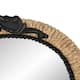 Solara Wide Arch Rattan Frame Wood Wall Mirror - 37.5"H x 3.5"W x 1.75"D