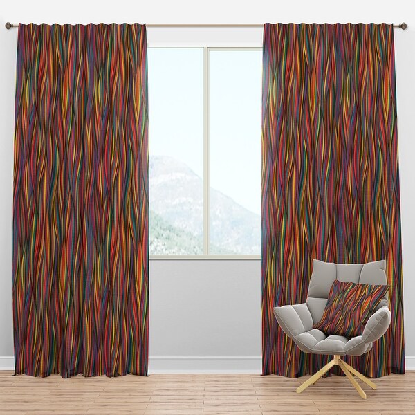 Designart 'Gorgeous Wave' Bohemian & Eclectic Blackout Curtain Panel