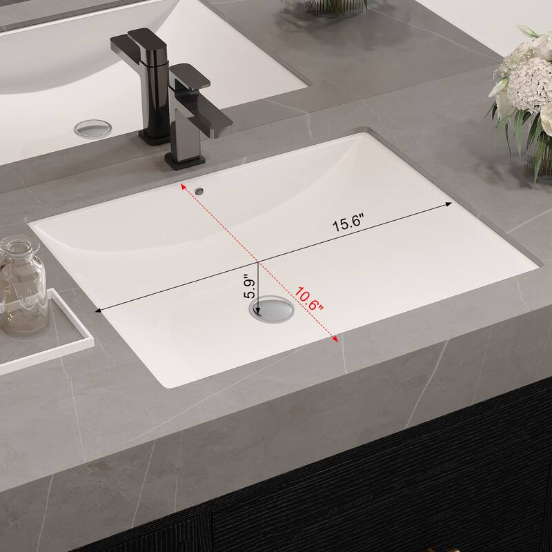 39.4 Inches Single Floating Bathroom Vanity with Faux Marble Top, Ceramic Sink, 2 Multi-layer Solid Wood Drawers & 2 Cabinets