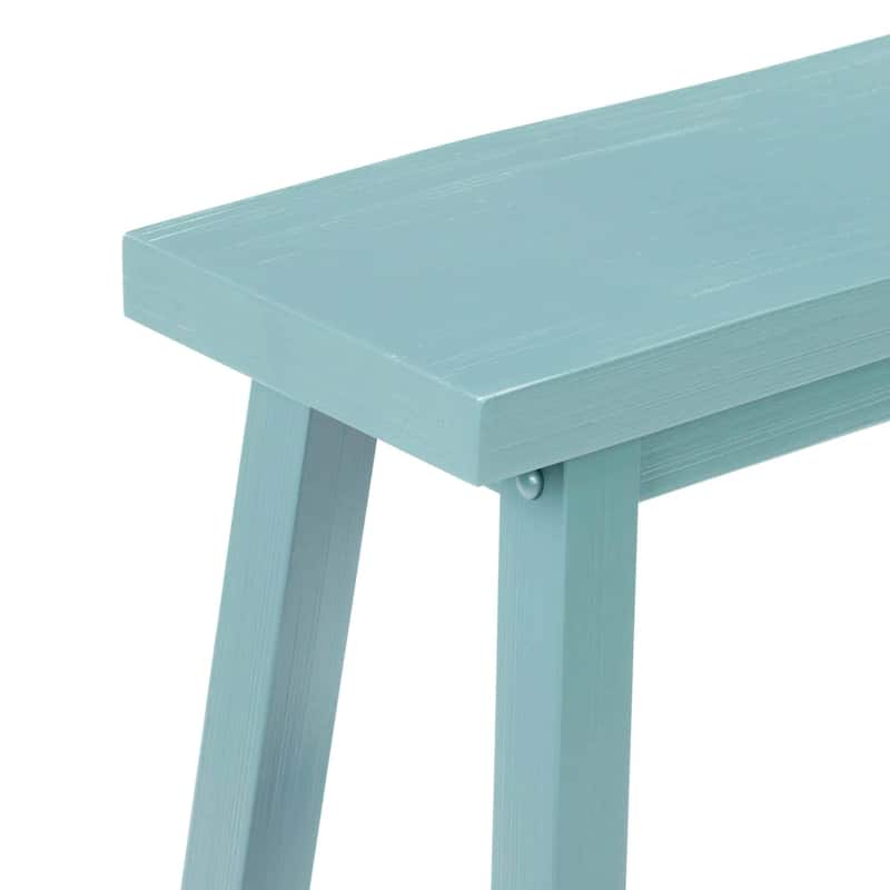Sonoma Wood Saddle Dining Bench