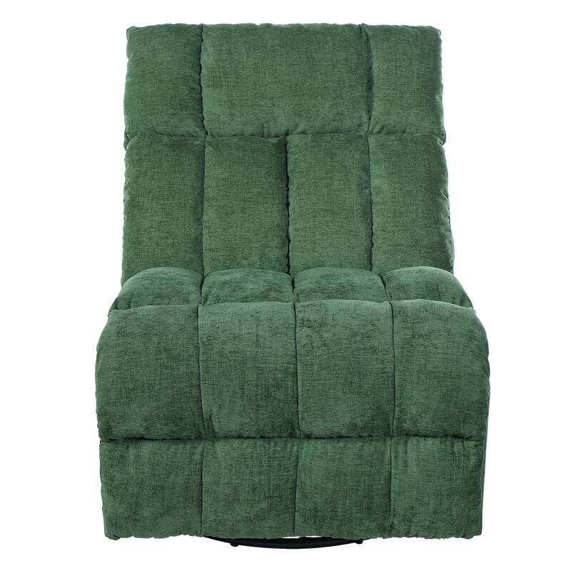 360° Swivel Rocker Recliner Chair Chenille Upholstered Manual Recliner