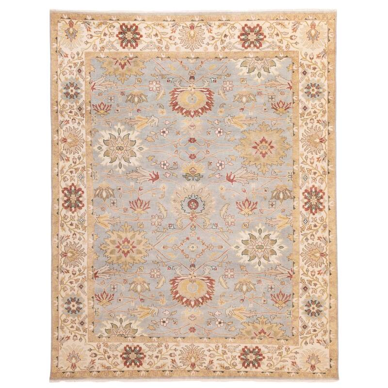 ECARPETGALLERY Hand-knotted Jules Serapi Light Denim Blue Wool Rug - 8'0 x 10'1