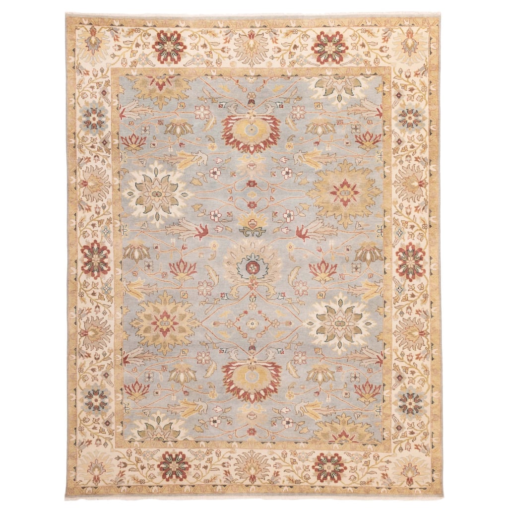 ECARPETGALLERY Hand-knotted Jules Serapi Light Denim Blue Wool Rug - 8'0 x 10'1