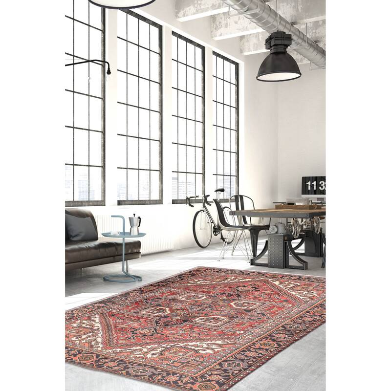 ECARPETGALLERY Hand-knotted Sarabi Red Wool Rug - 6'4 x 9'9