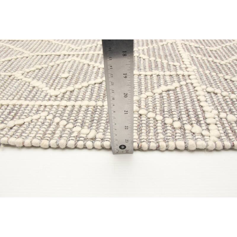 ECARPETGALLERY Braid weave Sienna Taupe Wool Rug - 5'11 x 9'0