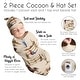 preview thumbnail 6 of 4, Wild West Cowboy Collection Boy Baby Cocoon and Beanie Hat Sleep Sack - 2pc Set - Red, Blue, Tan Western Southern Country Horse