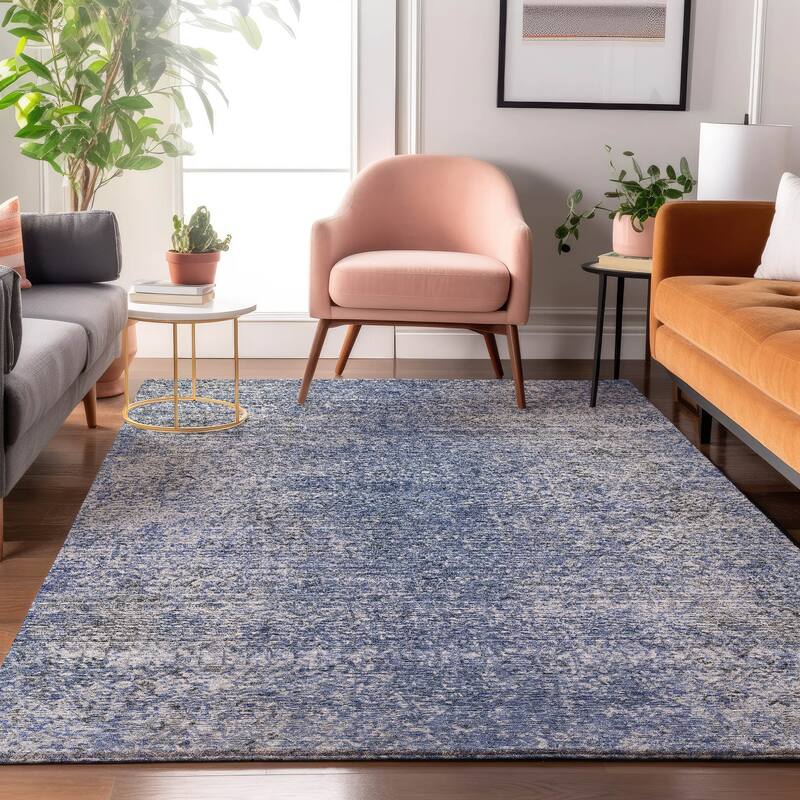 Premium Washable Super Soft Chic Ombre Mayfield Rug - Blue - 3' x 5' - Rectangle