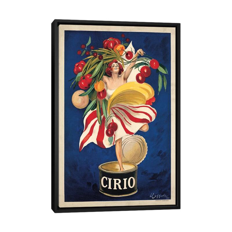 iCanvas "Cirio" by Leonetto Cappiello Framed Canvas Print - Black - 40x26