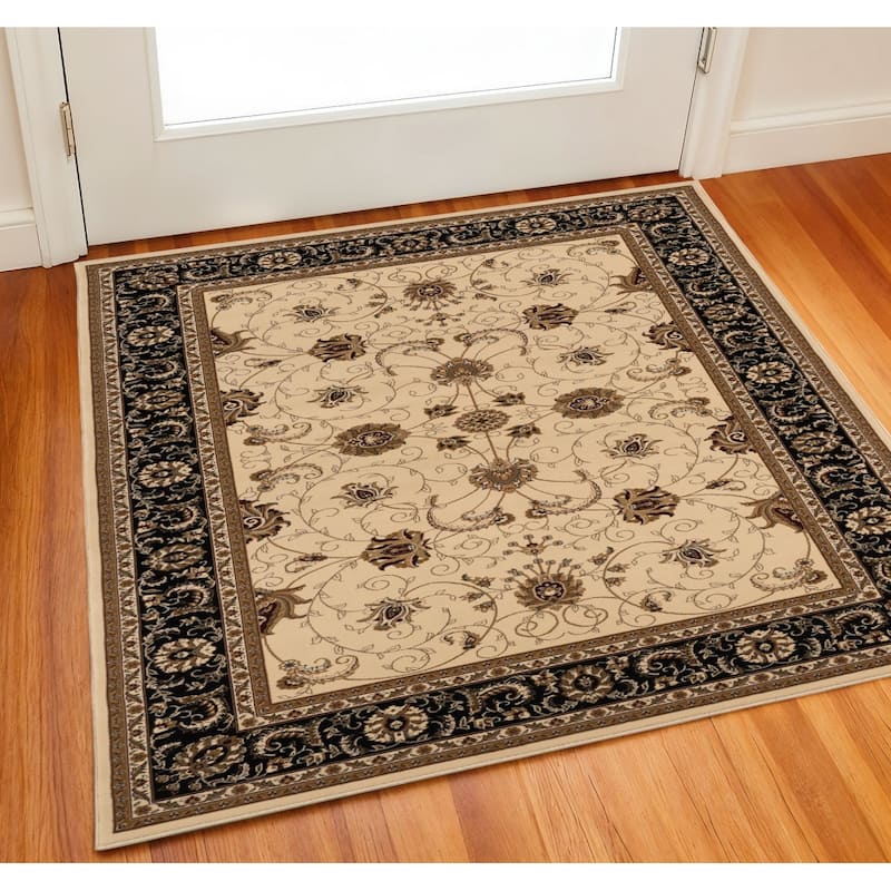 HomeRoots Oriental Traditional Square Area Rug - 27.00 in. x 24.00 in.  x 0.35 in.