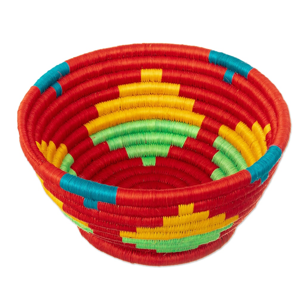 Novica Handmade Guacamayas Summer Natural Fiber Decorative Bowl