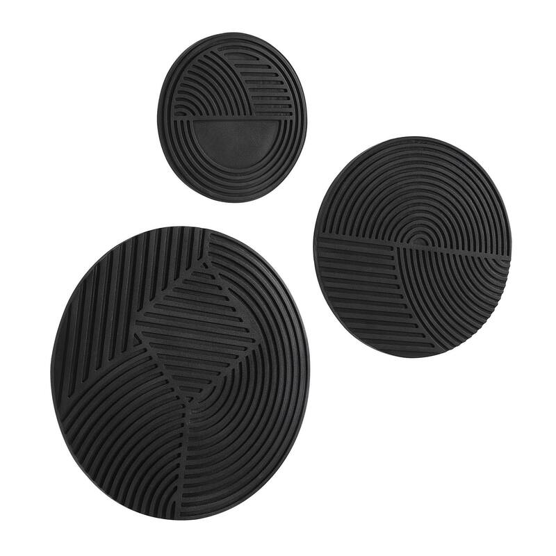 Renwil Sofia Resin 3-Piece Wall Art - Black