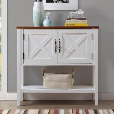 Kitchen Wood Sideboard Console Table with 2-Door Cabinet