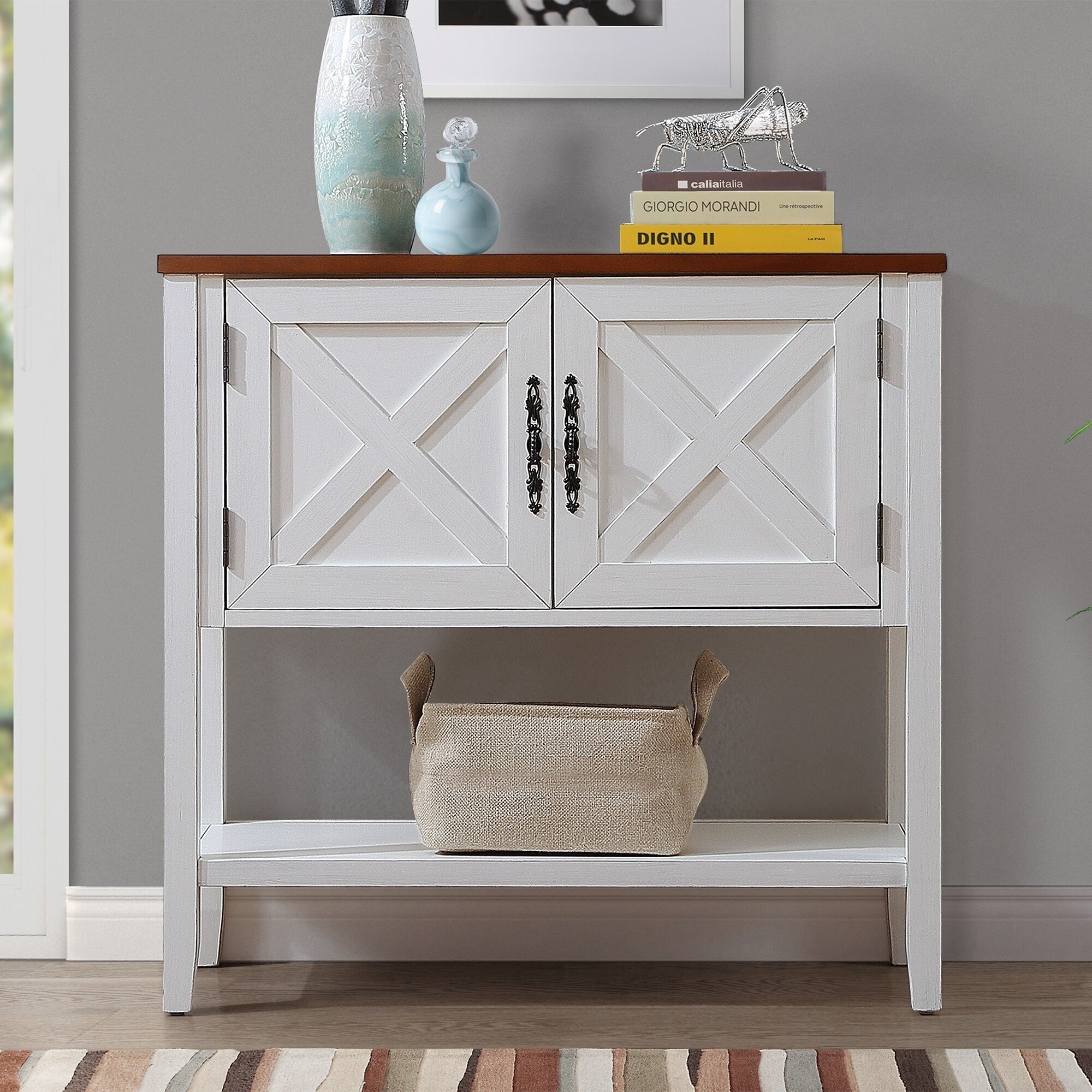 Solid wood cheap console cabinet