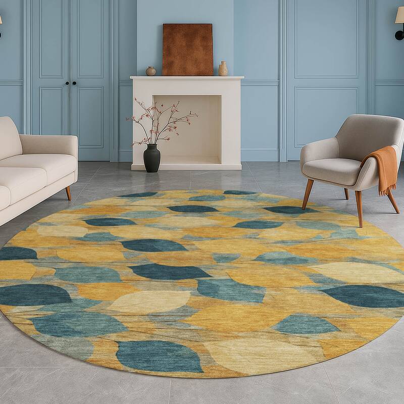 Machine Washable Indoor/ Outdoor Floral Mila Chantille Rug