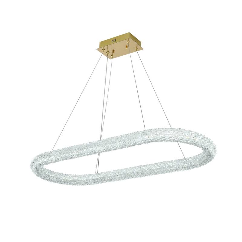 Elegant Lighting 3800D42L1 Bowen 42" Wide LED Crystal Ring Chandelier