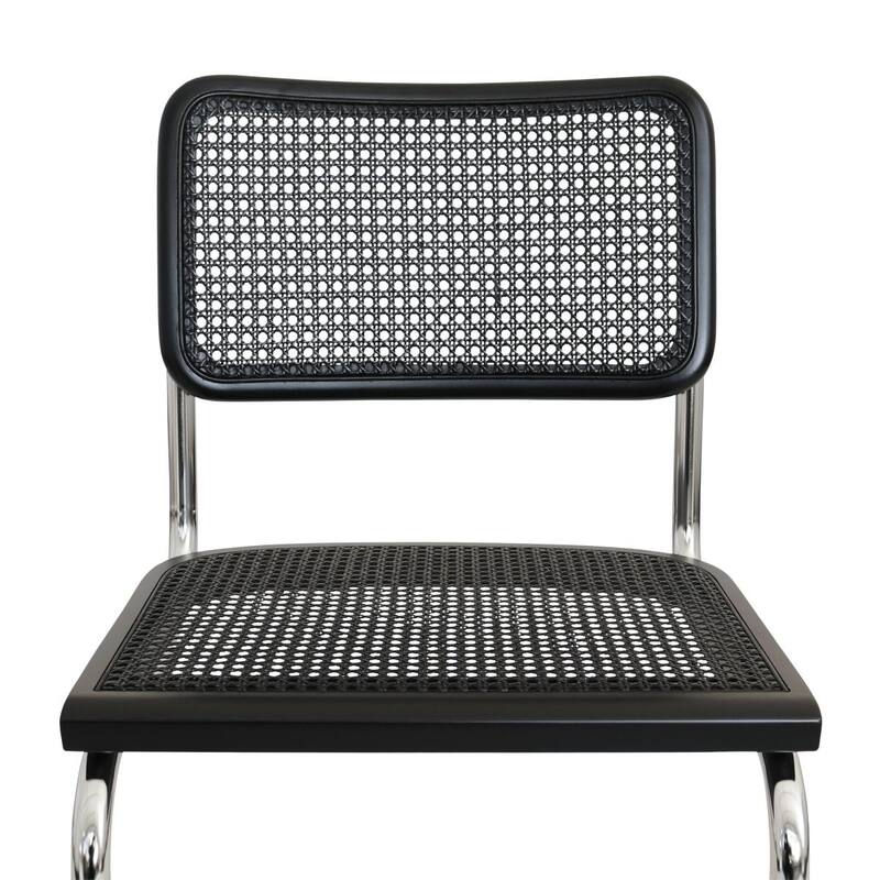 Breuer Chair Company Marcel Breuer Cesca Cane Cantilever Side Chair w/ Chrome Steel Frame (Various Wood & Cane Colors)