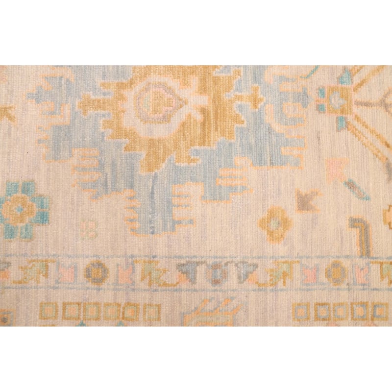 ECARPETGALLERY Hand-knotted Modern Oushak Beige Wool Rug - 10'2 x 14'0