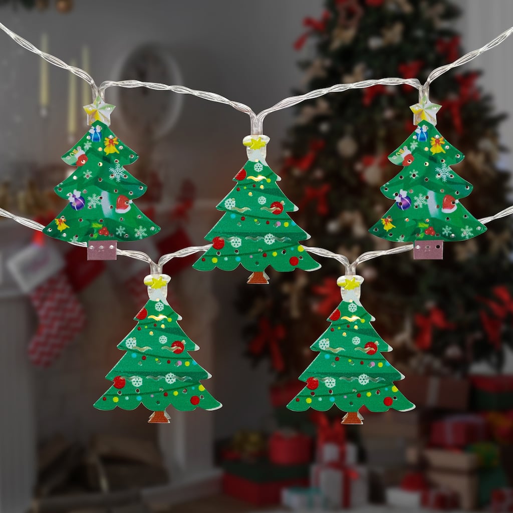 10-Count LED Christmas Tree Fairy Lights 5.5ft Copper Wire