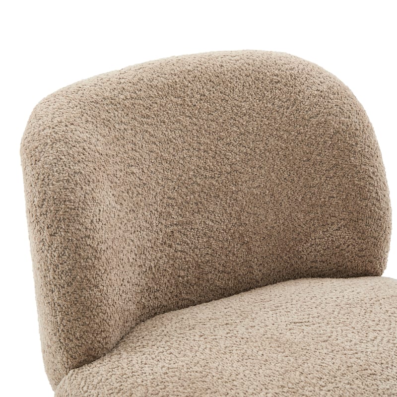 Christopher Knight Home - Modern Boucle Upholstered Accent Chair with Solid Rubberwood Legs