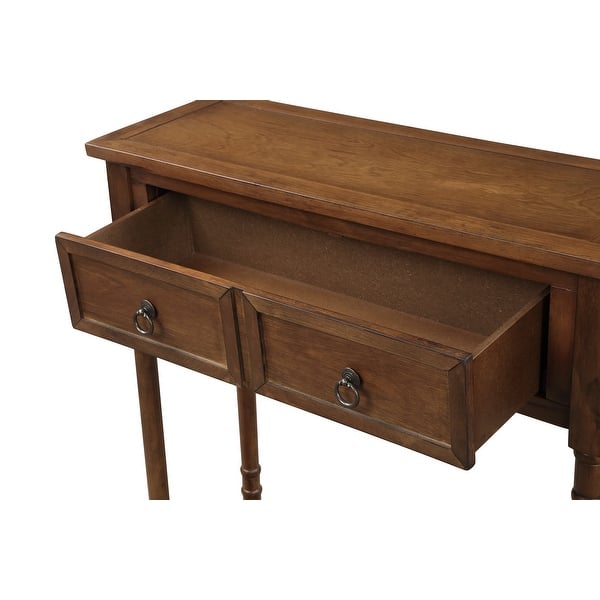 Shop Antique Walnut Wood Sofa Entryway Console Tables With 4
