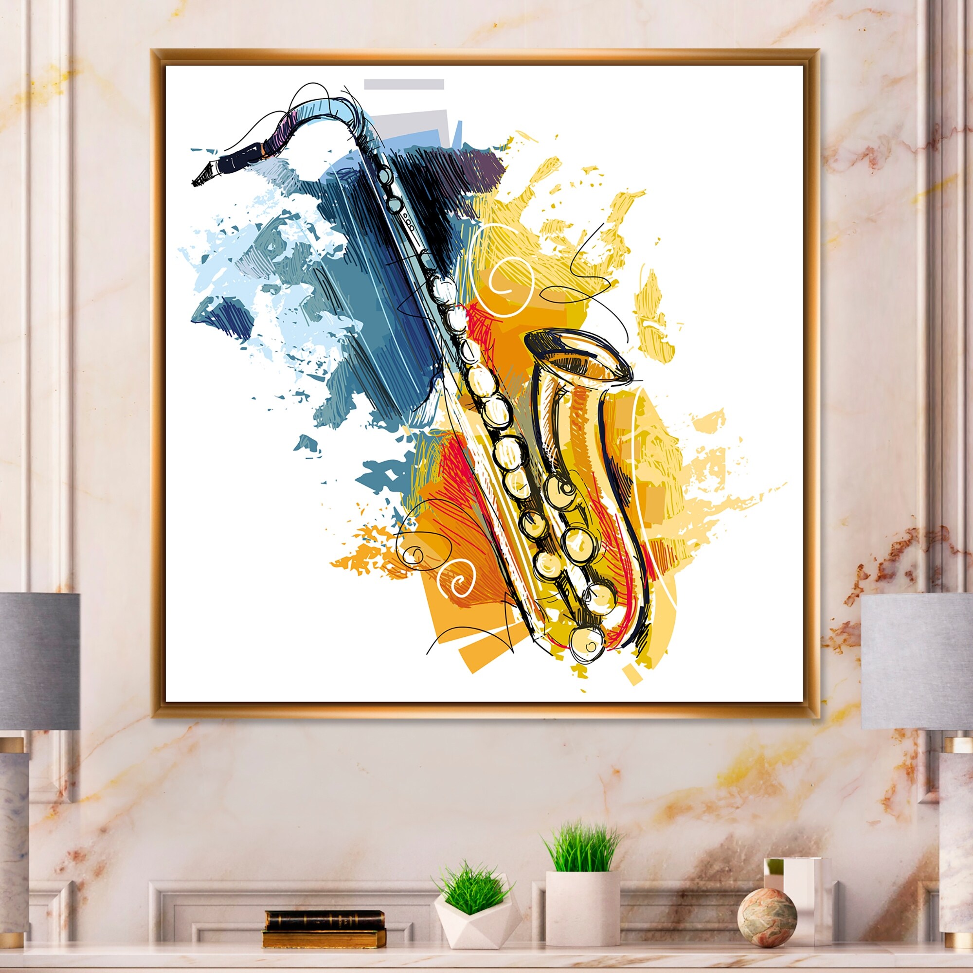 Designart-'Music-Saxophone-