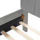 preview thumbnail 22 of 20, Velvet Rabbit-Shaped Twin Size Platform Bed with Drawers and Bed-End Storage Pocket