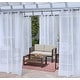 preview thumbnail 1 of 6, No Se'em Indoor/Outdoor Grommet Curtain Panel 50" x 108" - White