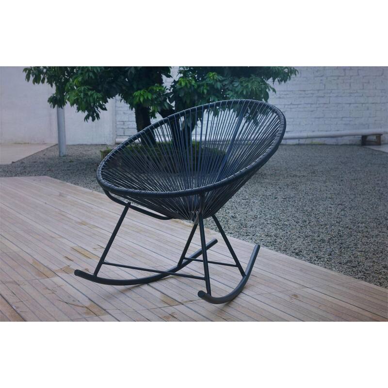 Outdoor Acapulco Rocking Patio Chair - Black