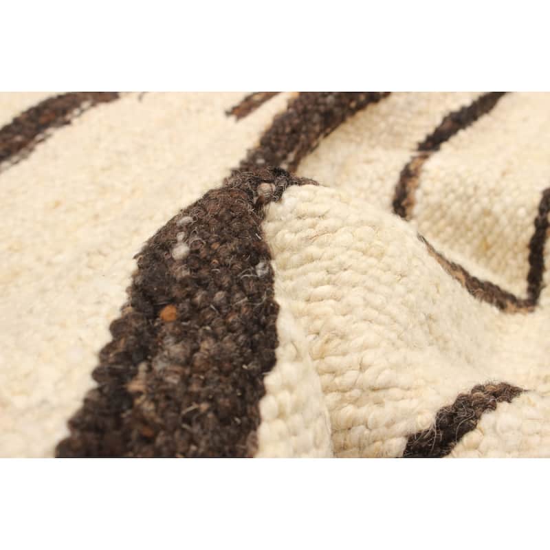 ECARPETGALLERY Hand-knotted Tangier Cream Wool Rug - 4'11 x 8'0