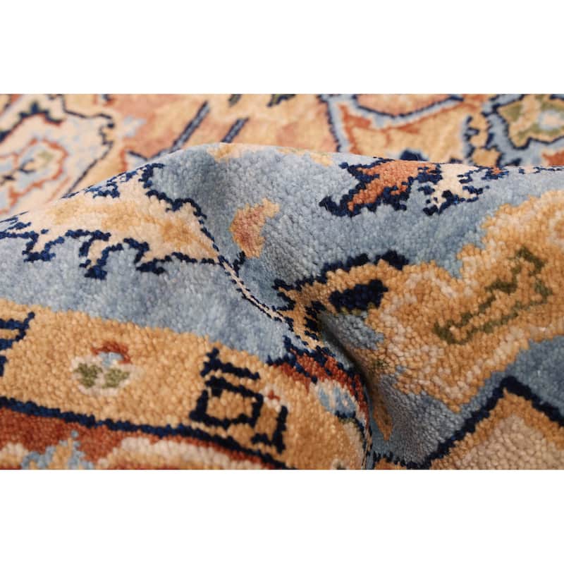 ECARPETGALLERY Hand-knotted Jules Sultane Sky Blue Wool Rug - 5'1 x 7'0