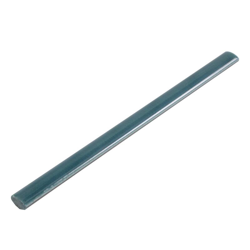 Apollo tile 0.5" x 8" Horizonte Glossy Emerald Petrol Blue Ceramic Tile (0.27 sq ft/case) - 10 Pack