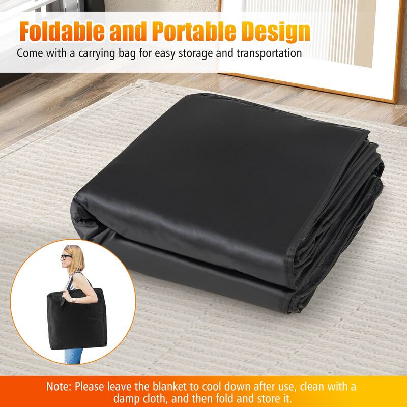 Gymax Infrared Sauna Blanket w/ Sleeves Wraps 30-90Min Timer
