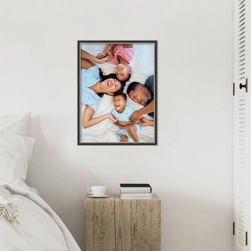 Theo Black Silver Narrow Framed Picture Frame, Photo Frame