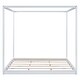 preview thumbnail 8 of 6, Modern King Size Canopy Bed, Platform Bed with Support Legs, White