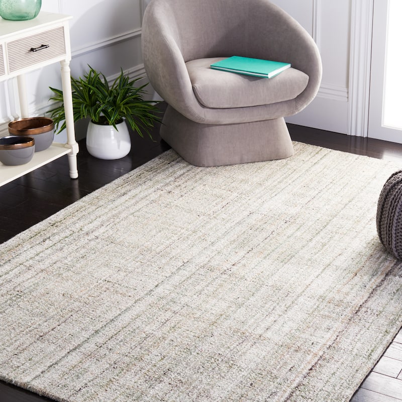 SAFAVIEH Handmade Abstract Dominika Modern Stripe Rug - 2' x 3' - Green/Sage