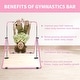 preview thumbnail 3 of 28, Multi Functional Adjustable Height Horizontal Gymnastic Bar With Bear Rings - 40.00" * 12.00" * 4.00"